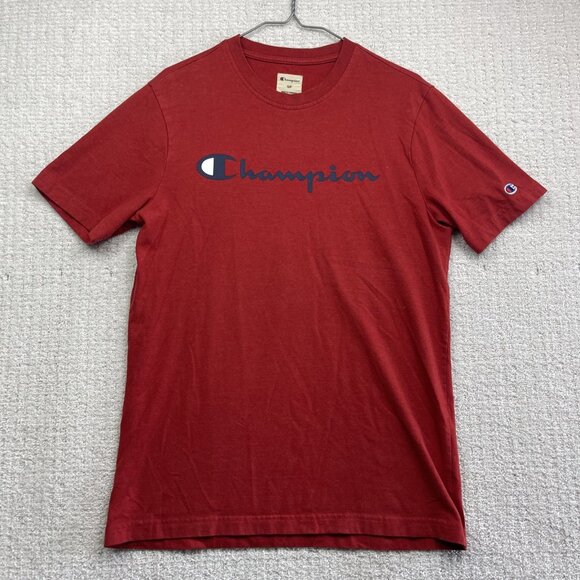 Champion Red T-Shirt Men’s Sz S Short Sleeve Crew Neck Casual Athletic Tee - Picture 1 of 14